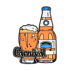 Beer Carnival Enamel Brooches