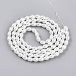 Baking Paint Pearlized Glass Pearl Bead Strands