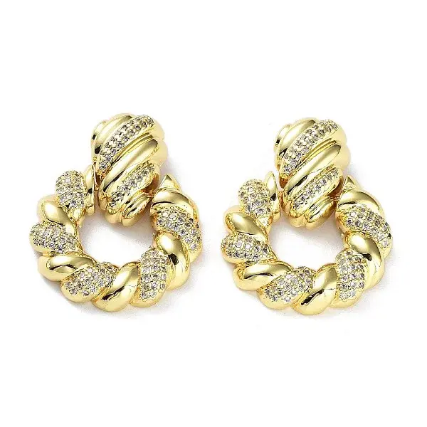 Brass with Cubic Zirconia Pendants