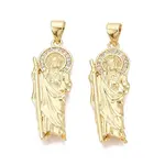 Religion Brass Micro Pave Clear Cubic Zirconia Pendants