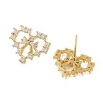 Rack Plating Heart Brass Stud Earrings