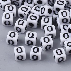 White Opaque Acrylic Beads