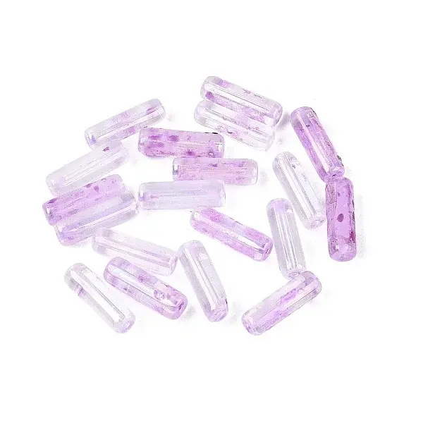 Picasso Transparent Glass Bugle Beads