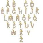 Brass Micro Pave Grade AAA Cubic Zirconia Charms