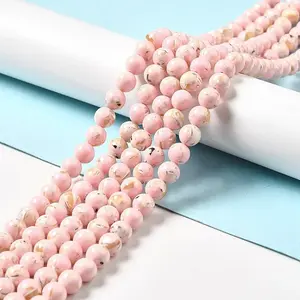 Synthetic Turquoise and Sea Shell Assembled Beads Strands