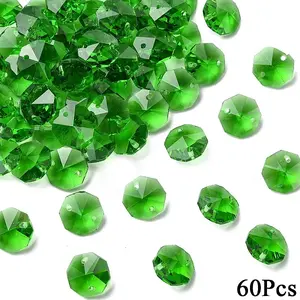 60Pcs Electroplate Glass Links Connectors