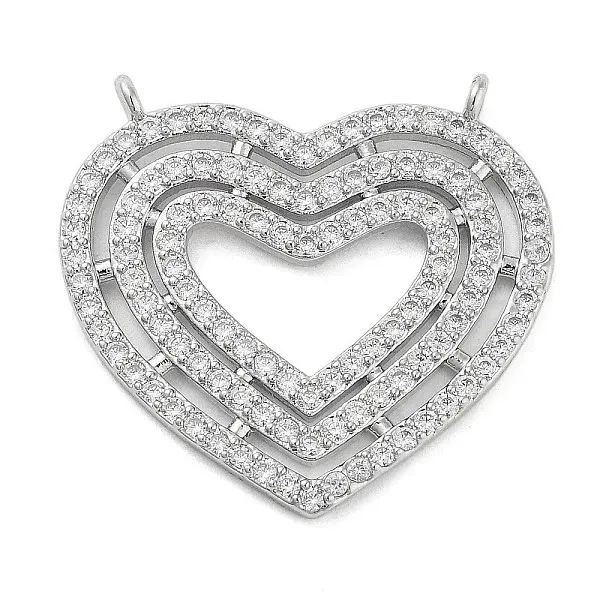 Brass Micro Pave Cubic Zirconia Pendants