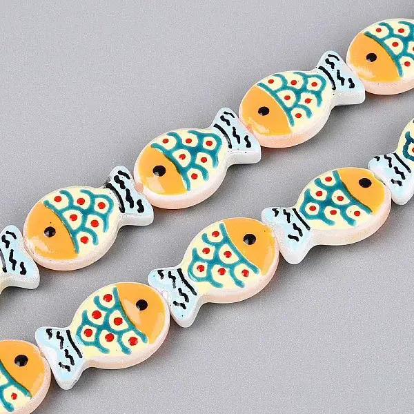 Dyed & Heated Glass Enamel Beads