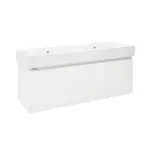 Kúpeľňová skrinka s umývadlom Naturel Savona 118x43x44, 8 cm biela lesk SAVONA120BIU2