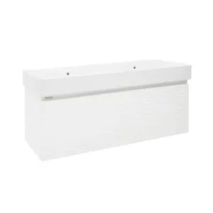 Kúpeľňová skrinka s umývadlom Naturel Savona 118x43x44, 8 cm biela lesk SAVONA120BIU2