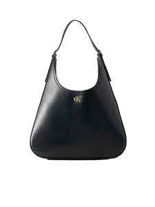 Calvin Klein Kabelka na rameno 'Monogram Plaque Shoulder'  čierna
