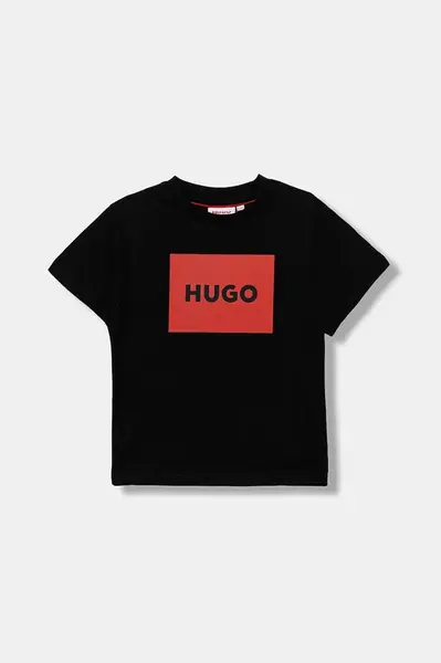 HUGO Dětské bavlněné tričko HUGO