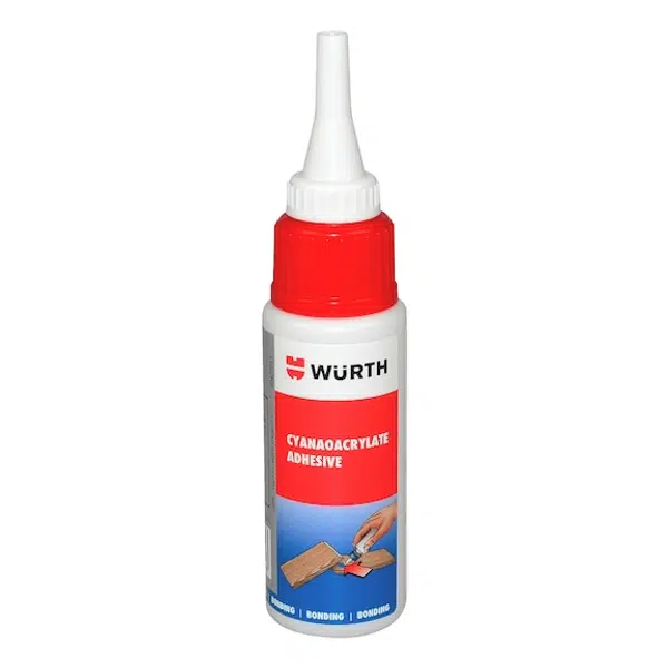 Kyanoakrylátové vteřinové lepidlo, univerzální, 50 g – Wurth 0893099051