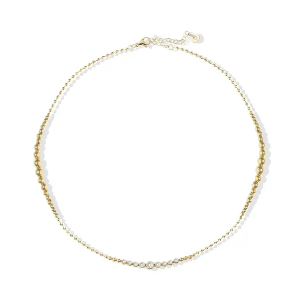 Liu Jo Pozlacený kuličkový náhrdelník s krystaly LJ2824