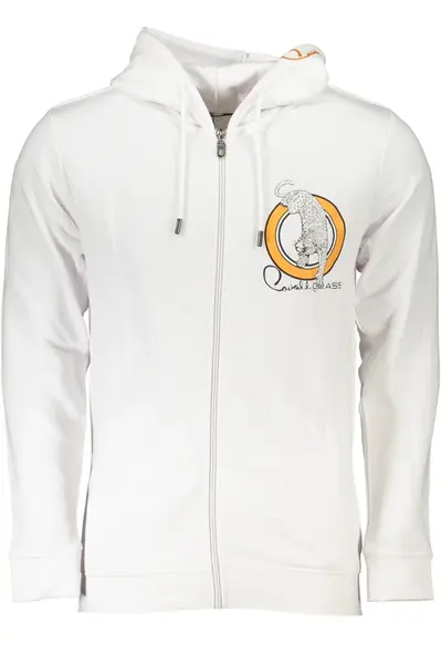 Bílá pánská mikina Cavalli Class na zip