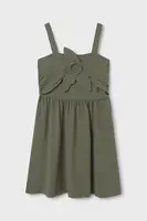 Dívčí šaty Mayoral zelená barva, mini, 6984