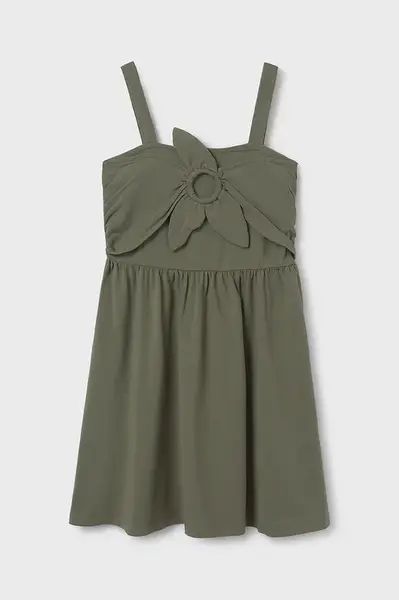 Dívčí šaty Mayoral zelená barva, mini, 6984