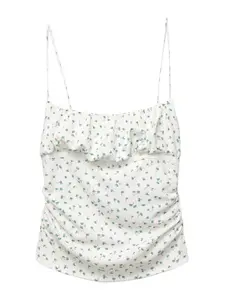 Pull&Bear Top  nebesky modrá / olivová / biela