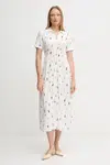Šaty Tommy Hilfiger béžová barva, midi, WW0WW44668