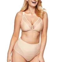 Béžové nohavičky s vysokým pásom