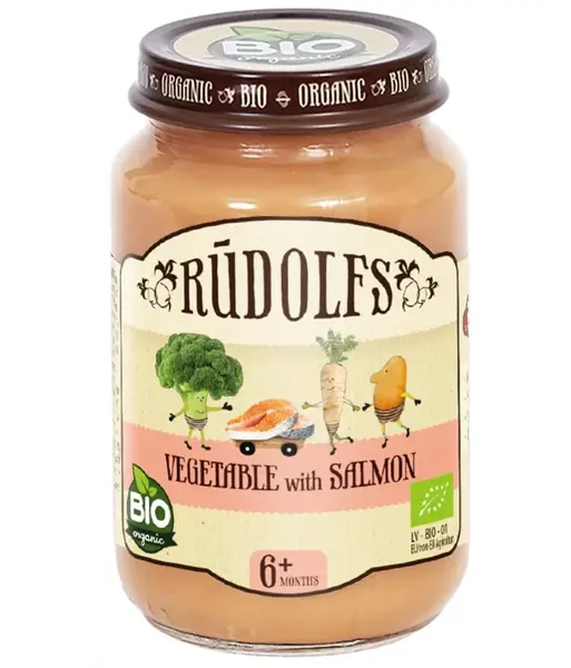 Rudolfs Zelenina a losos BIO 190 g