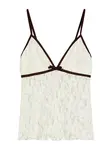 Bershka Top  čierna / šedobiela