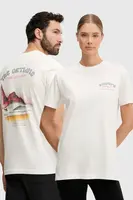 Bavlněné tričko Picture D&S Catlins béžová barva, s potiskem, MTS1263