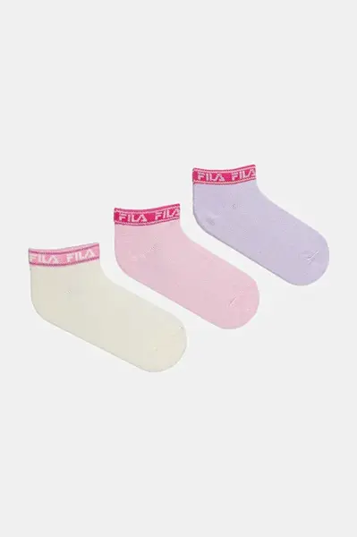 Dětské ponožky Fila 3-pack růžová barva, F1429