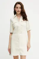 Šaty Morgan RENITA béžová barva, mini, RENITA