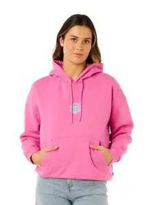 Rip curl dámská mikina Icons Of Surf Heritage Hood Super Pink | Růžová | Velikost L