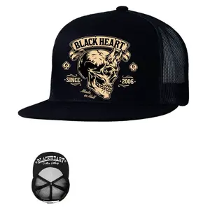 Kšiltovka BLACK HEART Devil Skull Trucker BLK černá