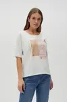 Marisse Women's T-Shirt L-Ts-4632 Off White