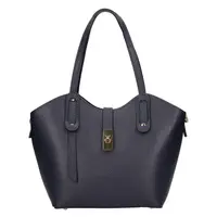 Dámská kožená kabelka Italia Bella - tmavě modrá