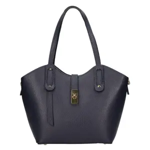 Dámská kožená kabelka Italia Bella - tmavě modrá