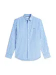 TOMMY HILFIGER Košeľa 'Regular Fit Flex Stripe'  svetlomodrá / biela
