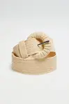 Marisse Beige Belt With Buckle
