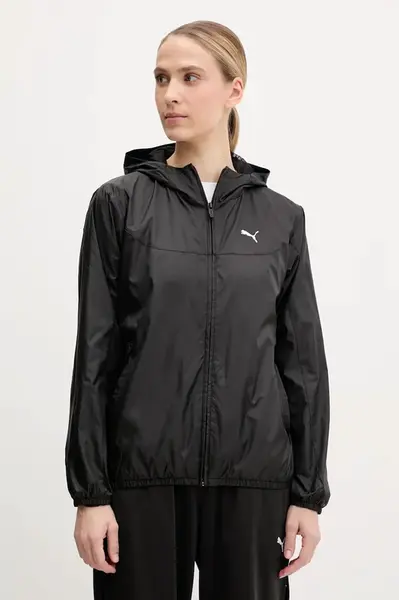 Bunda Puma Essential windbreaker černá barva, přechodná, 685133