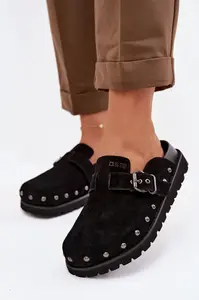Semišové šľapky na platforme Big Star