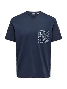 Only & Sons Tričko 'ONSPERRY'  modrosivá / modrá melírovaná