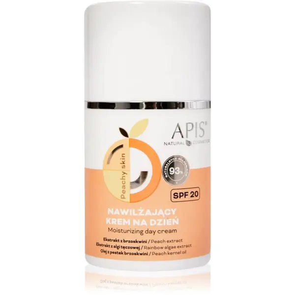 Apis Natural Cosmetics Peachy Skin denní krém s hydratačním účinkem SPF 20 50 ml