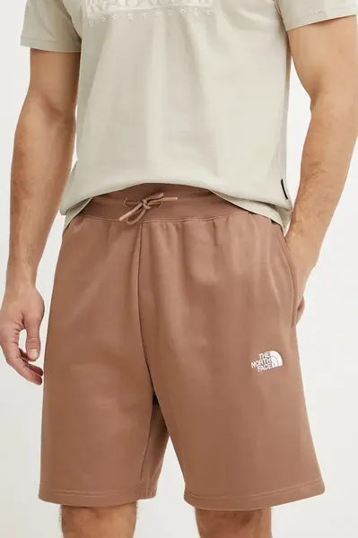 Kraťasy The North Face Essential Relaxed pánské, hnědá barva, NF0A8C2G6IH1