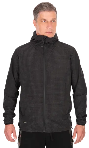 Fox bunda black premium mid layer jacket - s