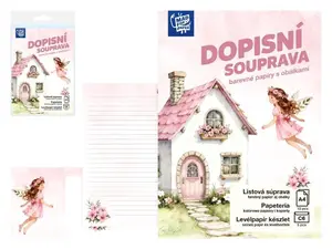 Dopisní papír barevný LUX 5+10 (Víla)