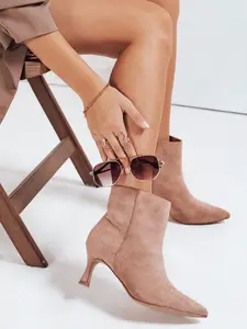 Dámske členkové topánky na podpätku