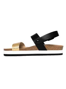 Bayton Sandále 'Gladstone'  zlatá / čierna