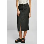 Women's Midi Denim Skirt Black Washed
