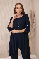 Kesi Włoski Sada halenky + kalhot s přívěskem námořnictvo