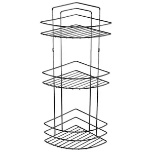 Kúpeľňová polica 3-stupňový čierny MX0962
