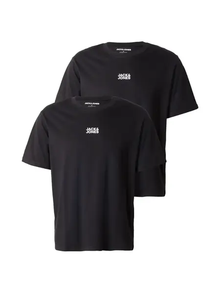 JACK & JONES Tričko 'JWHCLASSIC'  čierna / biela