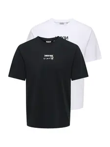 Only & Sons Tričko 'ONSLINKIN PARK'  čierna / biela